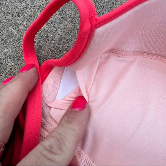 Victoria’s Secret 38B Coral Red Pink Tankini Underwire Swim Top - Picture 4 of 6